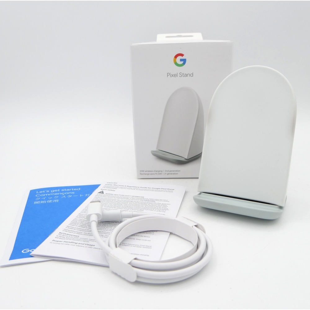 Google Pixel Stand 2nd Gen Charger Stand for Qi-Certified Devices Clearly White